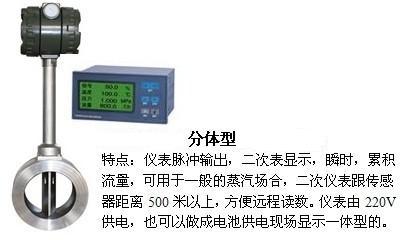 dn150渦街流量計分體型產(chǎn)品特點圖