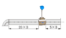 dn80渦街流量計直管段安裝要求示意圖三