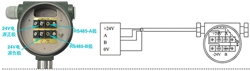 壓縮氣體流量計(jì)RS485通訊信號(hào)輸出接線圖
